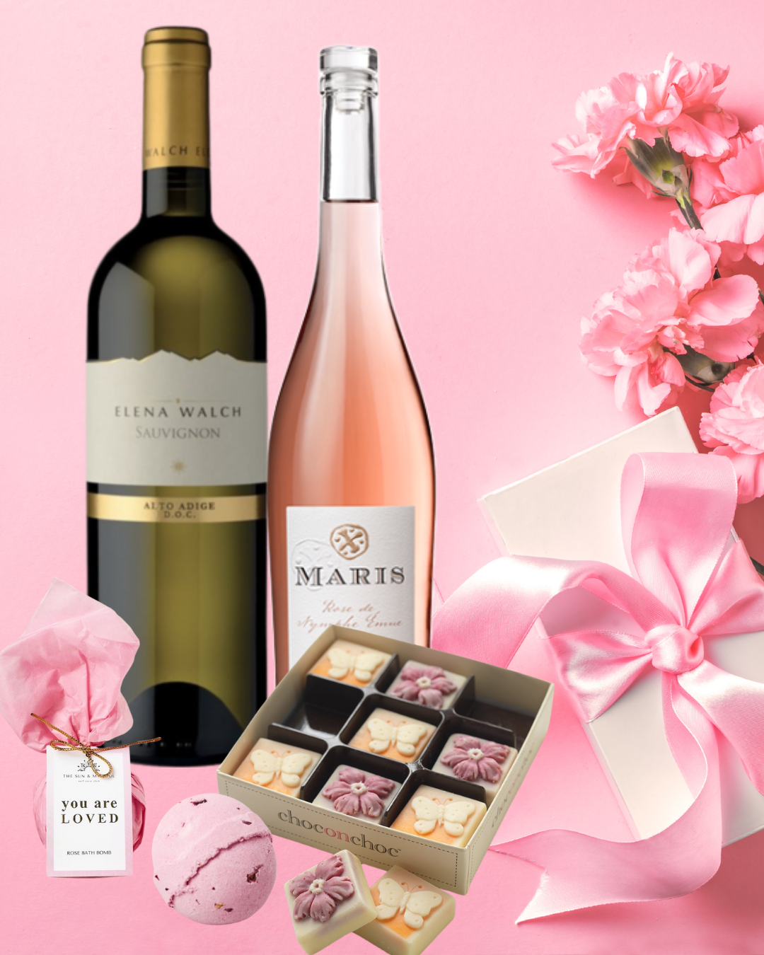 Mother’s Day Wine Gift Box with premium wines and chocolates